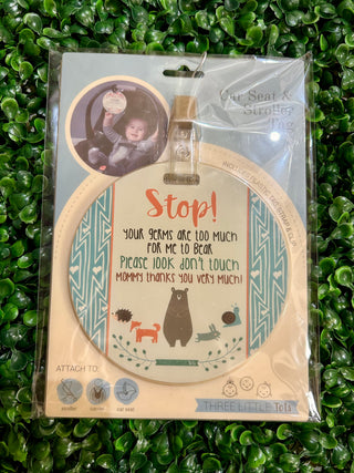 WOODLANDS NO TOUCHING BABY CAR SEAT & STROLLER TAG