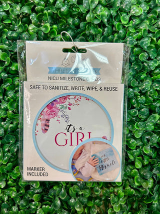 Girl NICU Milestone Cards