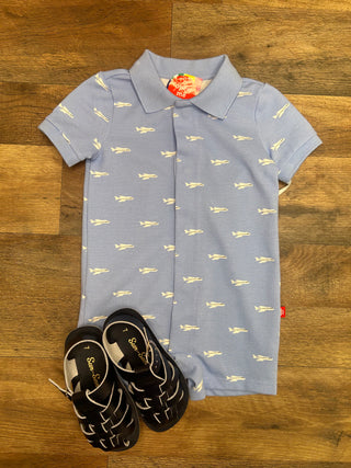 READY JET GO PIQUE S/S ROMPER