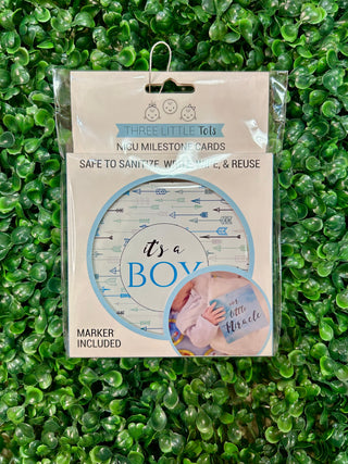 Boy NICU Milestone Cards