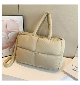 RTS: The Blake Quilted Grid Puffer Tote