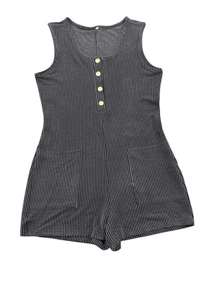 PREORDER: The Penny Ribbed & Button Tank Romper 4.28.25 OSYM