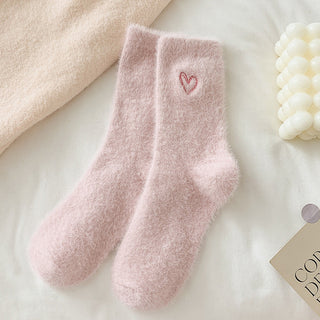rts: Fuzzy Valentine Heart Socks