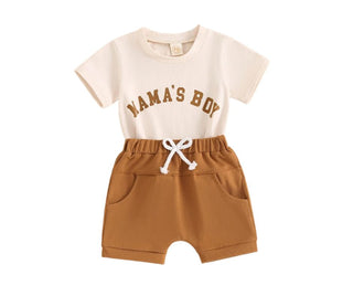 Mama's Boy Beige Short Set rts