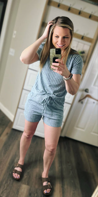 PREORDER: RERUN The Becca Ribbed Tee and Short Set 5.12.25 osym