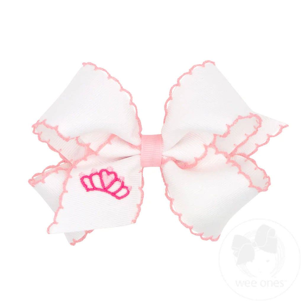 Princess Embroidered Moonstitch GG Bow