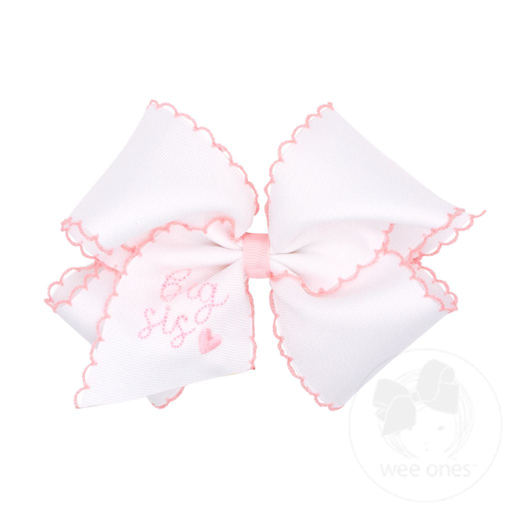 "Big Sis" Embroidered Moonstitch GG Bow