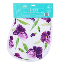 Irises 2-in-1 Burp Cloth and Bib