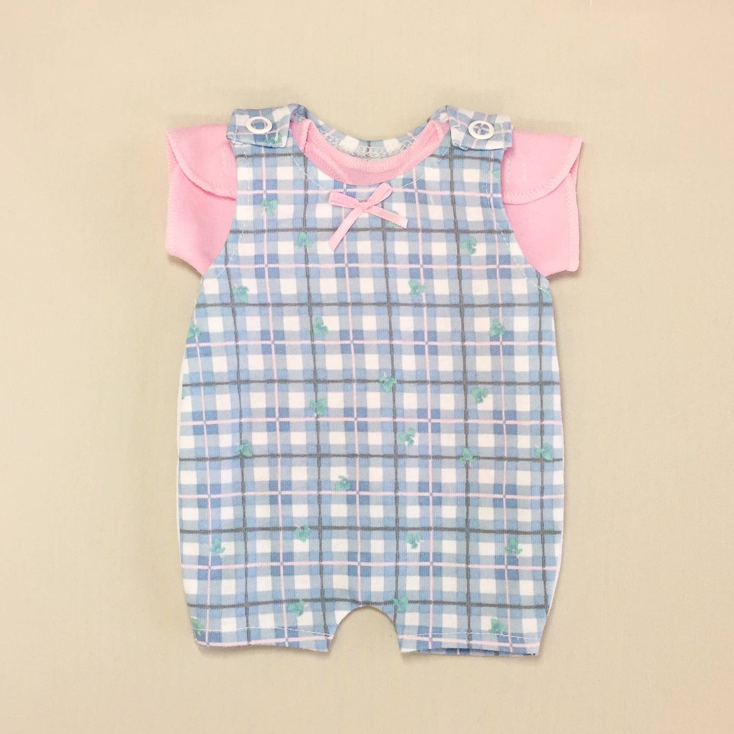 NICU Friendly Overall Set Pink Gingham