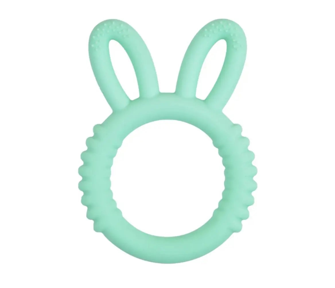 Bunny Teether. Silicone Easter Teether.