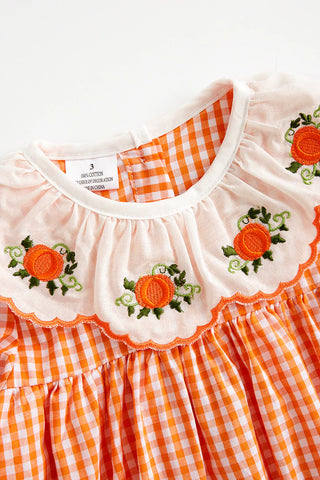 Orange Plaid Dress