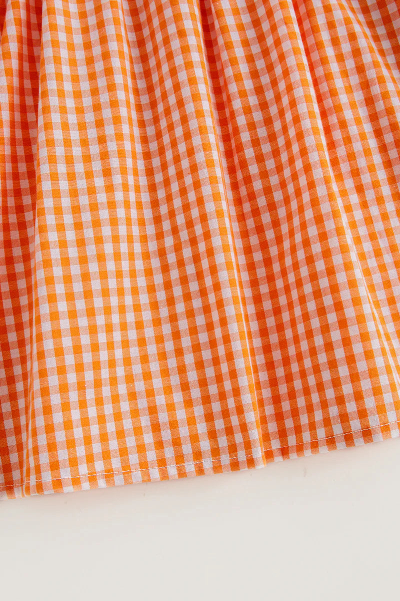 Orange Plaid Dress