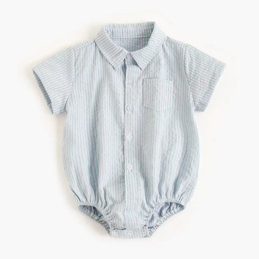 Striped Button Up Onesie