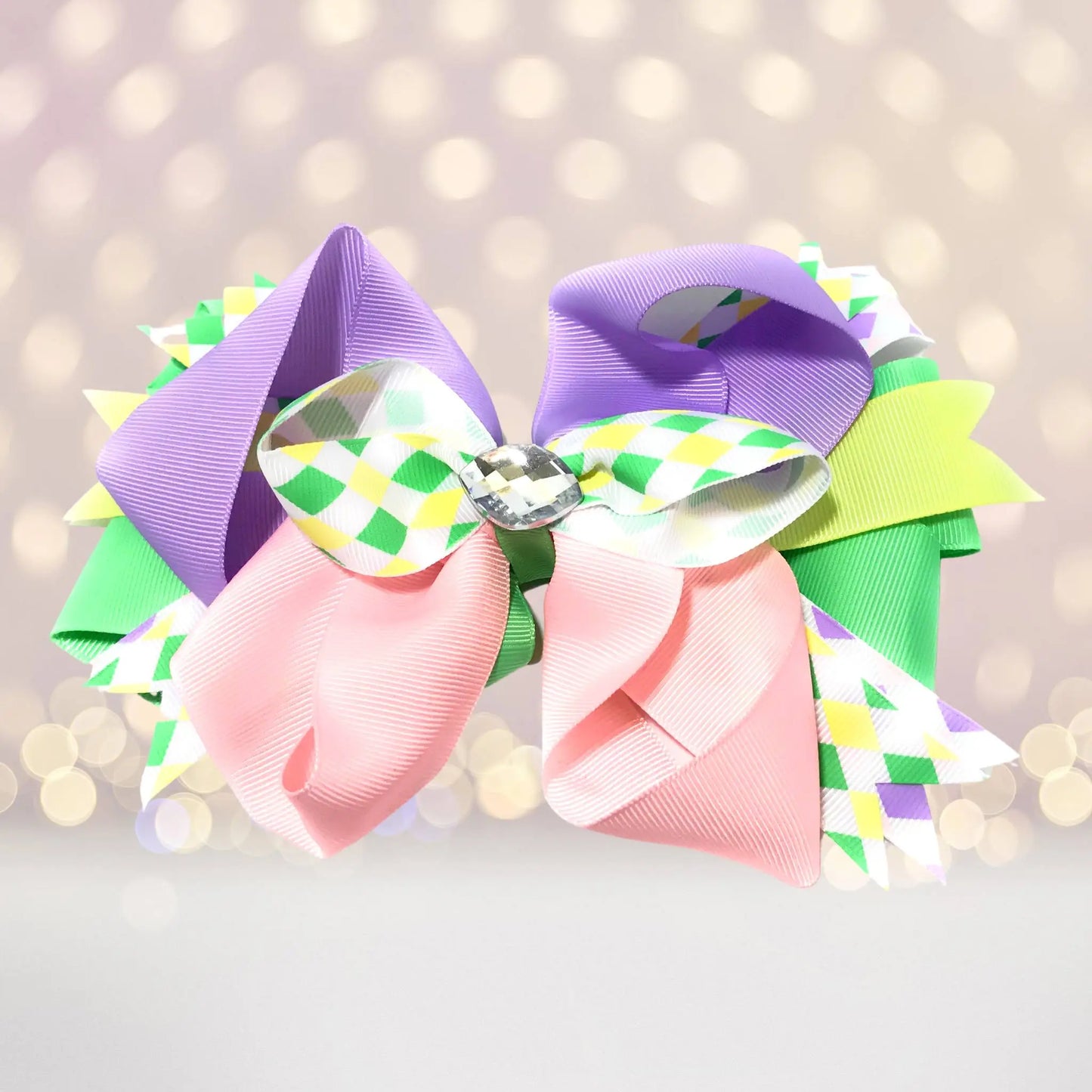 Jumbo Boutique Hair Bow with Bling Stone