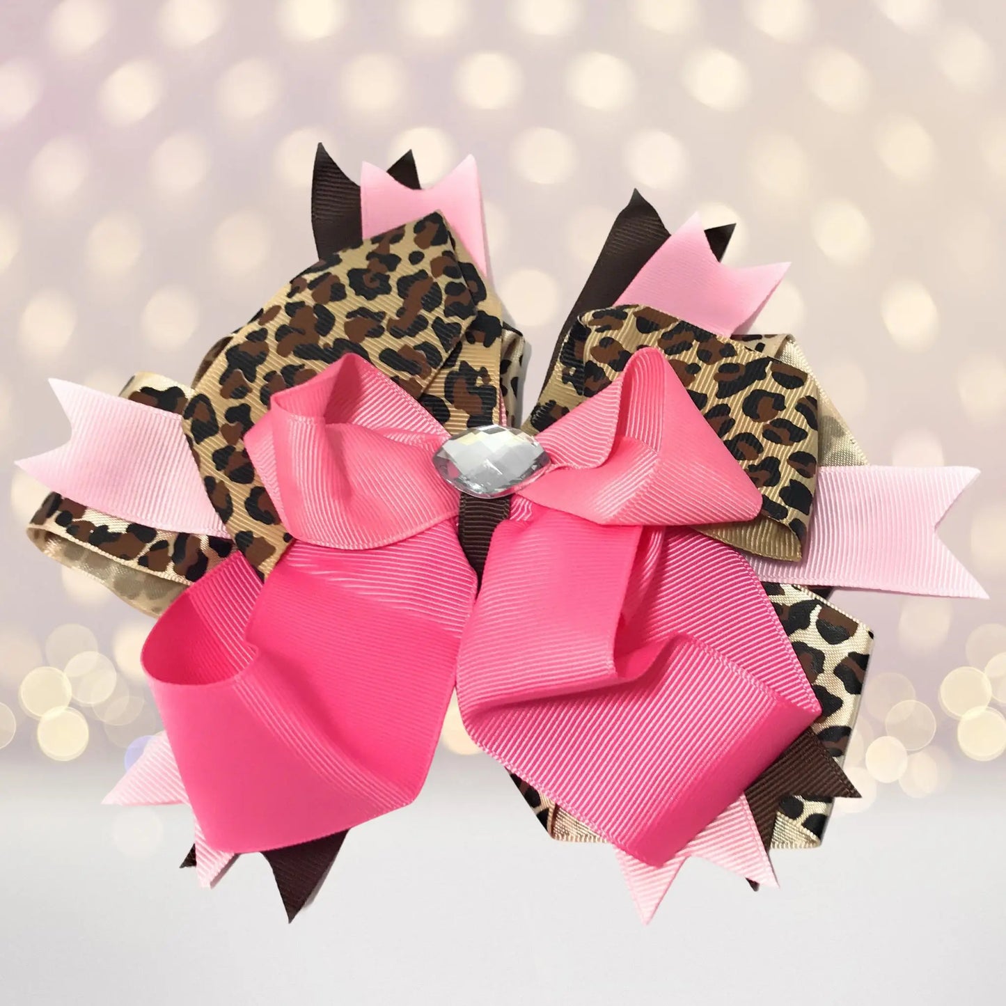 Jumbo Boutique Hair Bow with Bling Stone