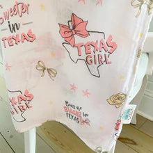 Texas Baby Girl Muslin Swaddle Receiving Blanket