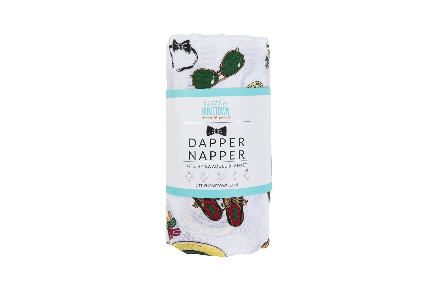 Dapper Napper Baby Muslin Swaddle and Receiving Blanket