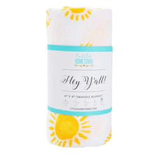 Hey Y'all Baby Swaddle Receiving Blanket