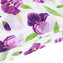 Irises Baby Muslin Swaddle Receiving Blanket