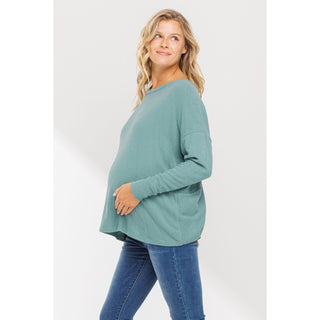 BACK KEYHOLE MATERNITY SWEATSHIRT